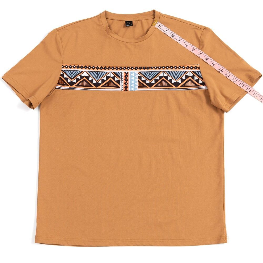 Shein Performance Stretch Mens Aztec Southwestern Graphic T Shirt Size‎ Large - Picture 4 of 8